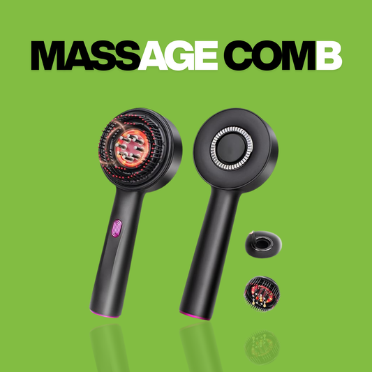 Electric Massage Comb with LED Therapy – Hair Growth & Relaxation Brush