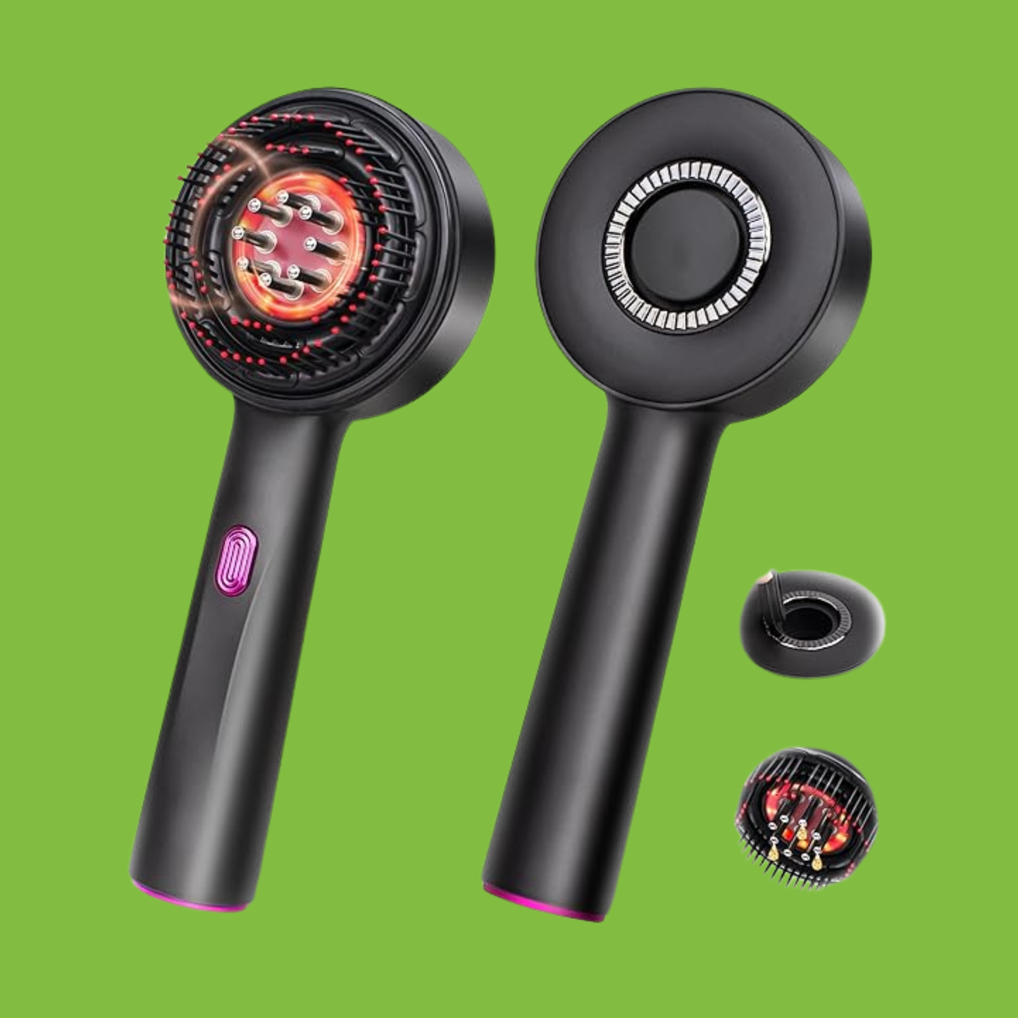 Electric Massage Comb with LED Therapy – Hair Growth & Relaxation Brush