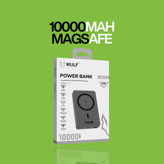 WULF ESSENTIALS 10000mAh MagSafe Power Bank – Magnetic Wireless Fast Charger