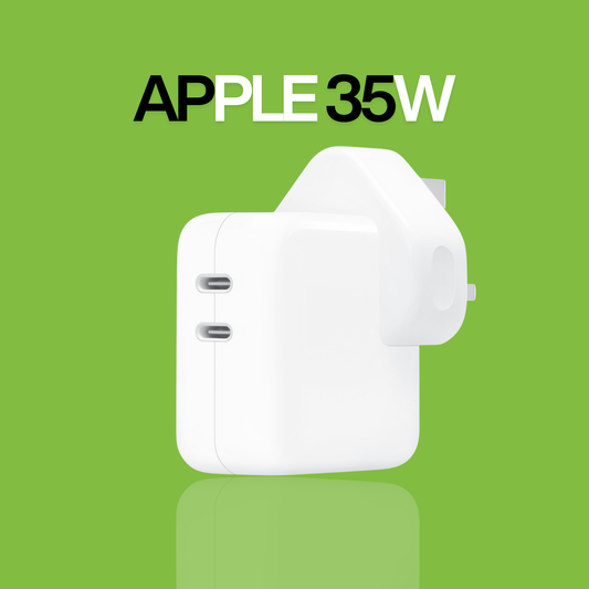 Apple 35W Dual USB-C Power Adapter – Fast, Efficient Charging for iPhone, iPad & MacBook